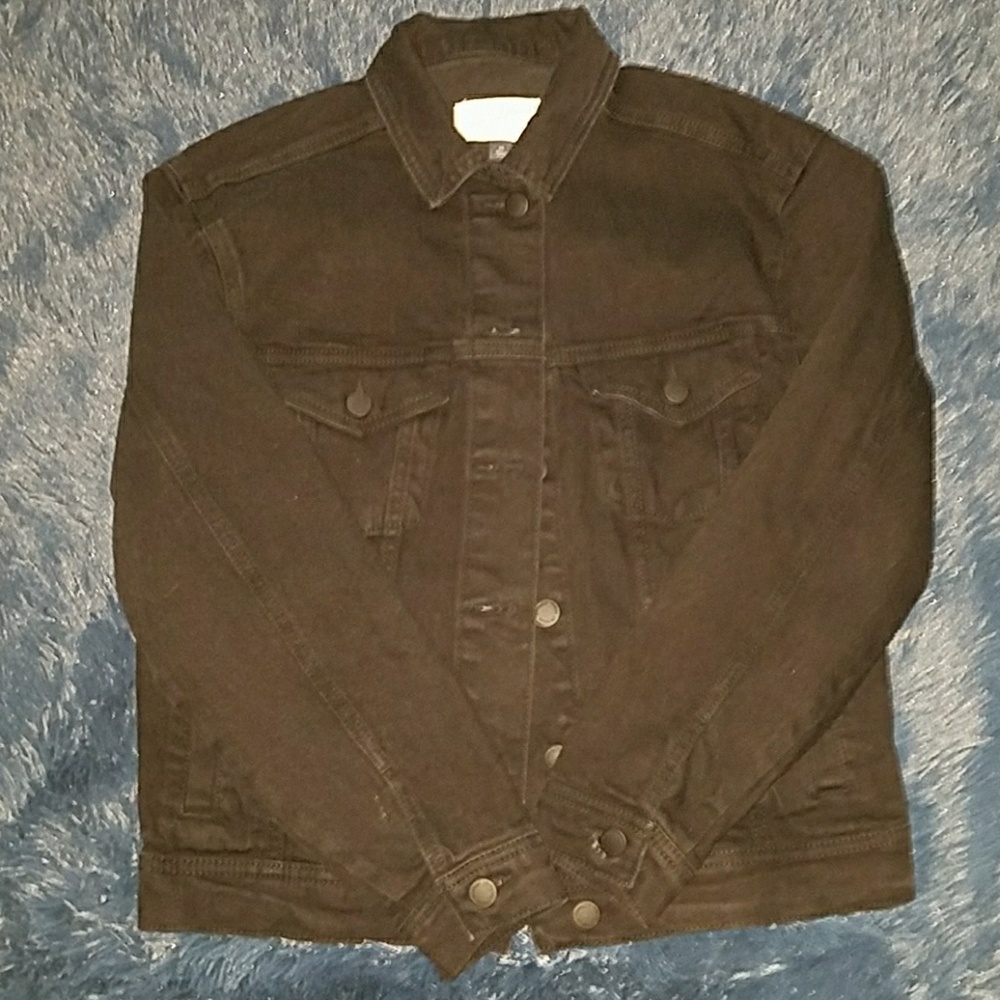NWT black jean jacket